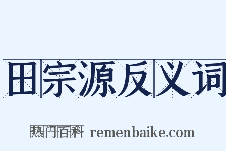 田宗源反义词是什么意思的图片